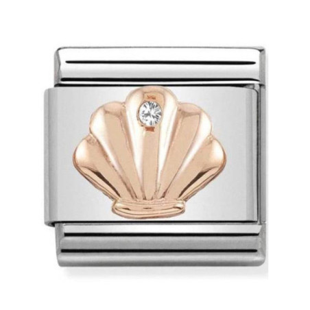 Maillon Nomination classic coquillage Or rose