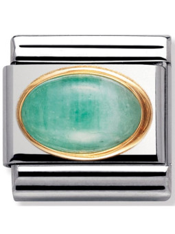 Maillon Nomination classic emeraude ovale