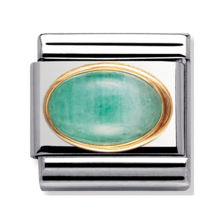 Maillon Nomination classic emeraude ovale