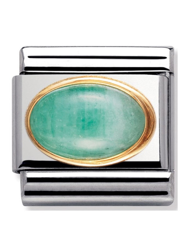 Maillon Nomination classic emeraude ovale