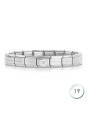 Bracelet Nomination base Acier et croix blanche Argent