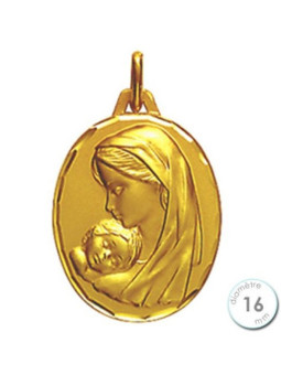 Médaille de baptême Vierge à l'enfant en Or - Augis