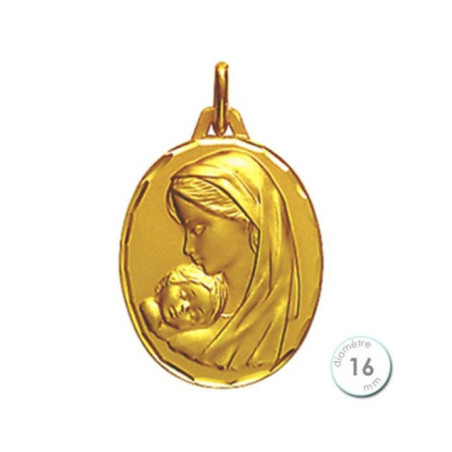 Médaille de baptême Vierge à l'enfant en Or - Augis