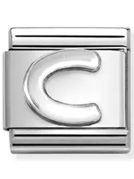 Nomination classic lettre C Argent