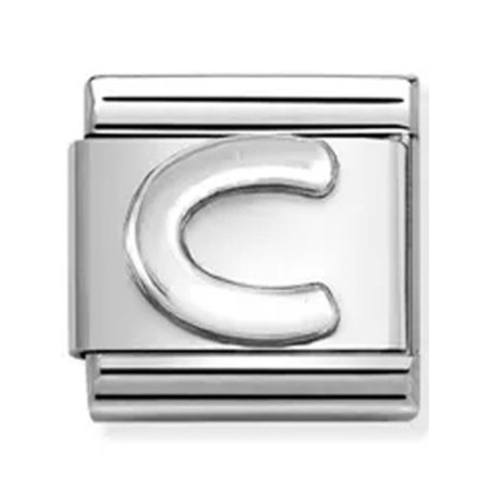Nomination classic lettre C Argent