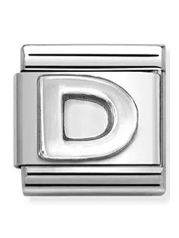 Nomination classic lettre D Argent