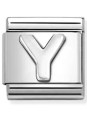 Maillon Nomination classic lettre Y Argent