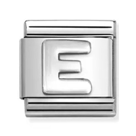 Nomination classic lettre E Argent