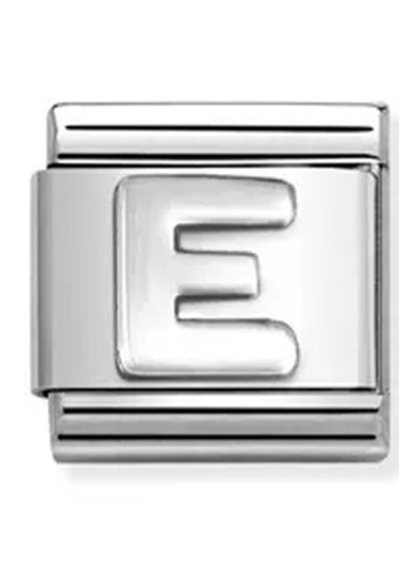 Nomination classic lettre E Argent