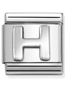 Nomination classic lettre H Argent