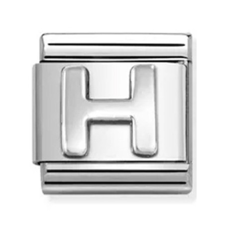 Nomination classic lettre H Argent