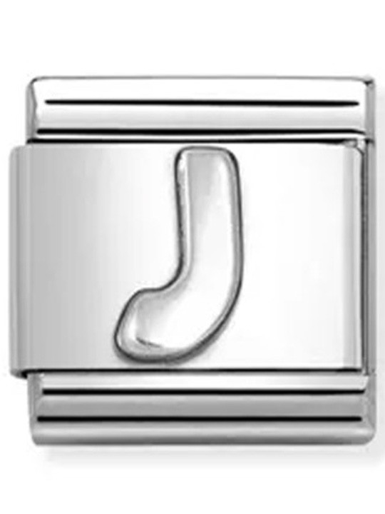 Nomination classic lettre J Argent