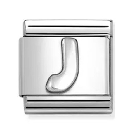 Nomination classic lettre J Argent