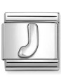 Nomination classic lettre J Argent