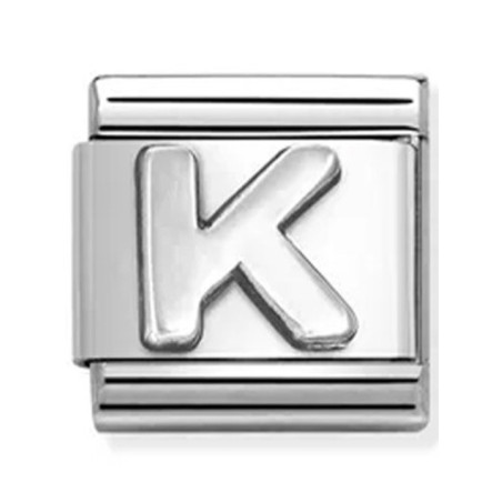 Nomination classic lettre K Argent