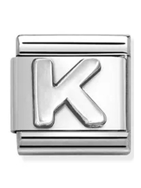 Nomination classic lettre K Argent
