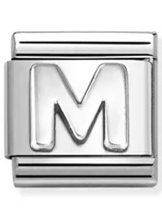 Nomination classic lettre M Argent