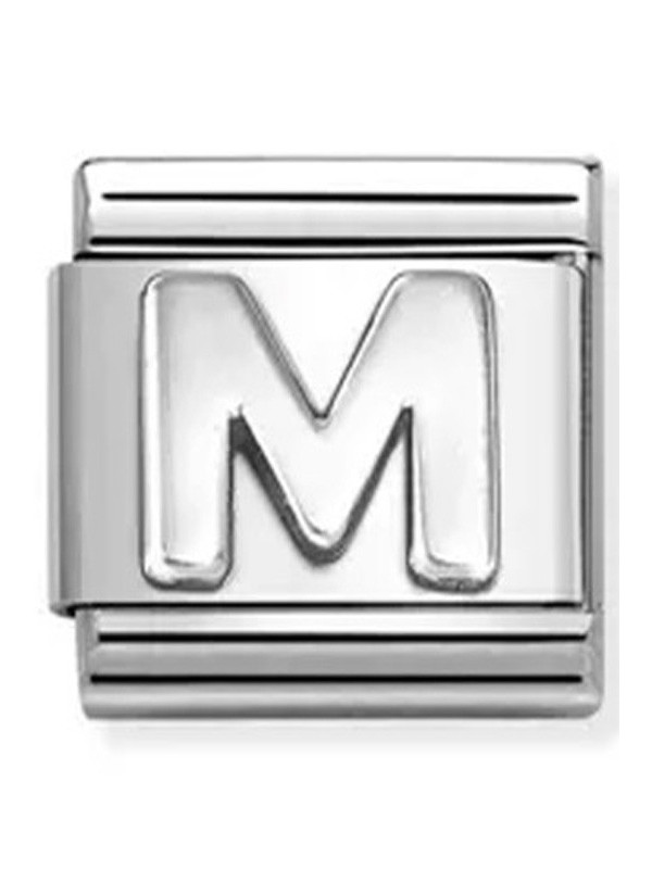 Nomination classic lettre M Argent
