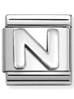 Nomination classic lettre N Argent