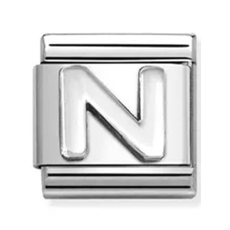 Nomination classic lettre N Argent