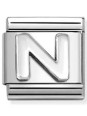 Nomination classic lettre N Argent