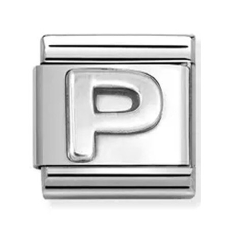 Nomination classic lettre P Argent