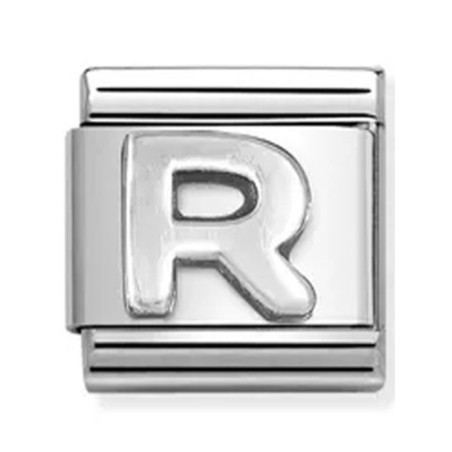 Nomination classic lettre R Argent