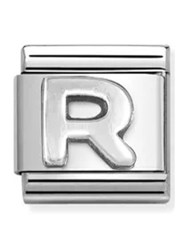 Nomination classic lettre R Argent