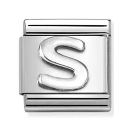 Nomination classic lettre S Argent