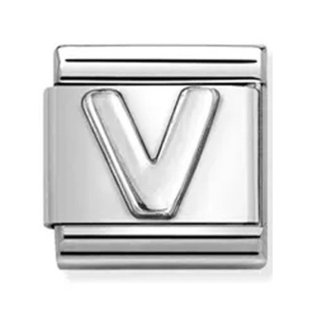 Nomination classic lettre V Argent