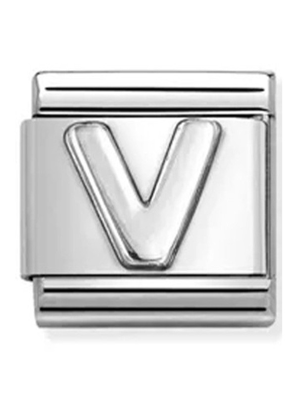 Nomination classic lettre V Argent