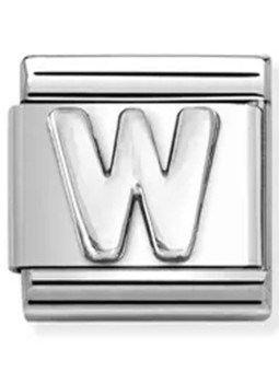 Nomination classic lettre W Argent