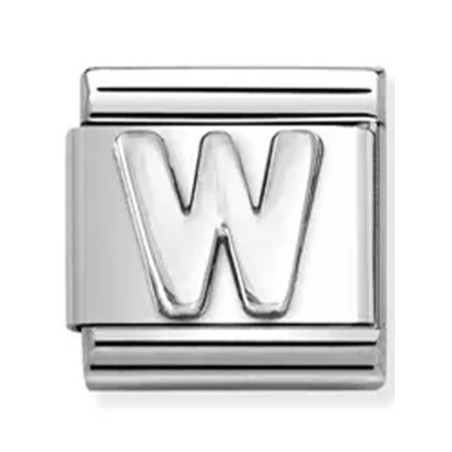 Nomination classic lettre W Argent