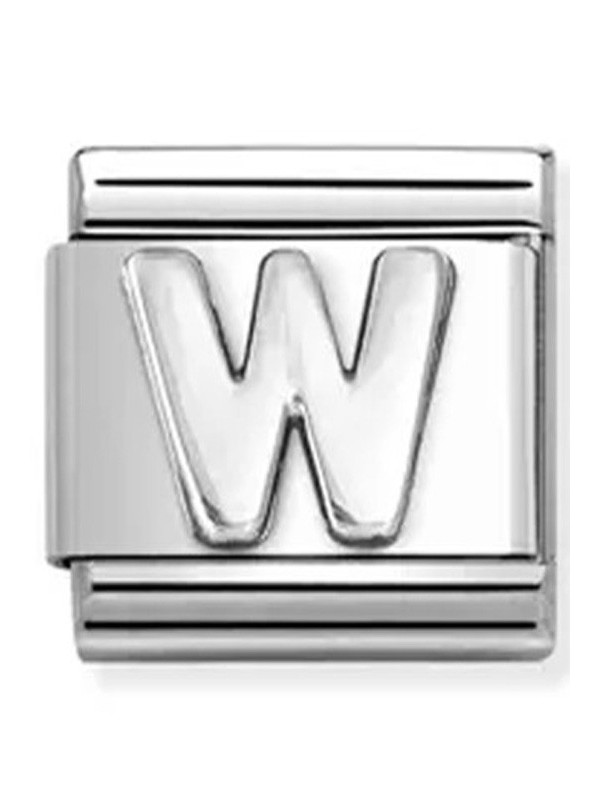 Nomination classic lettre W Argent