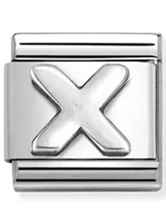 Nomination classic lettre X Argent