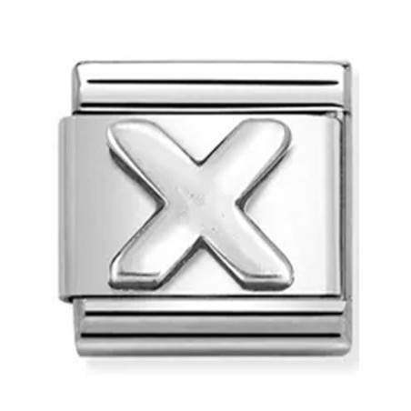 Nomination classic lettre X Argent