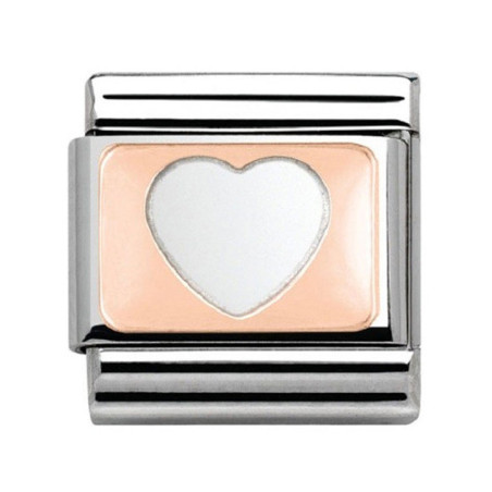 Maillon Nomination classic coeur Or rose