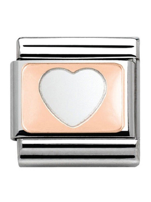 Maillon Nomination classic coeur Or rose