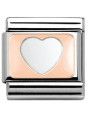 Maillon Nomination classic coeur Or rose