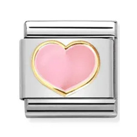 Maillon Nomination classic coeur rose
