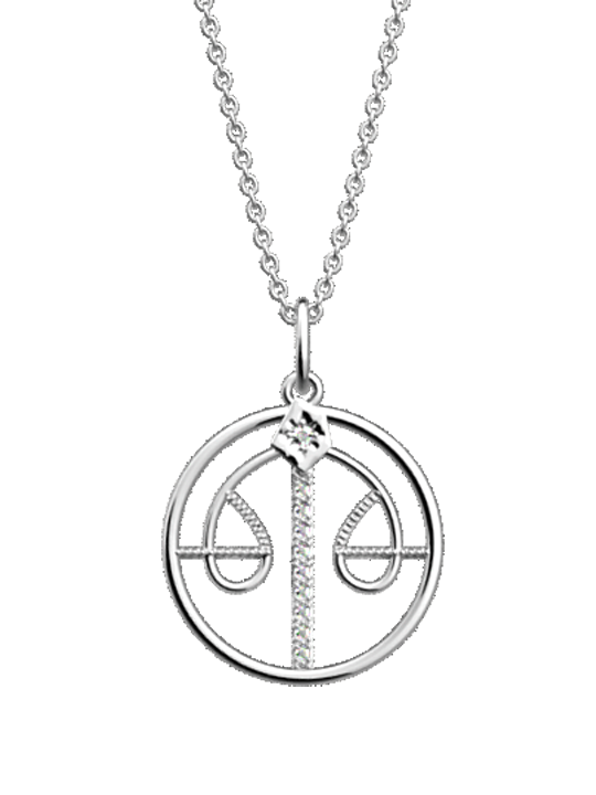 Collier Zodiaque Les Georgettes couleur argent | UB Bijoux