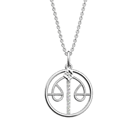 Collier Zodiaque Les Georgettes couleur argent | UB Bijoux