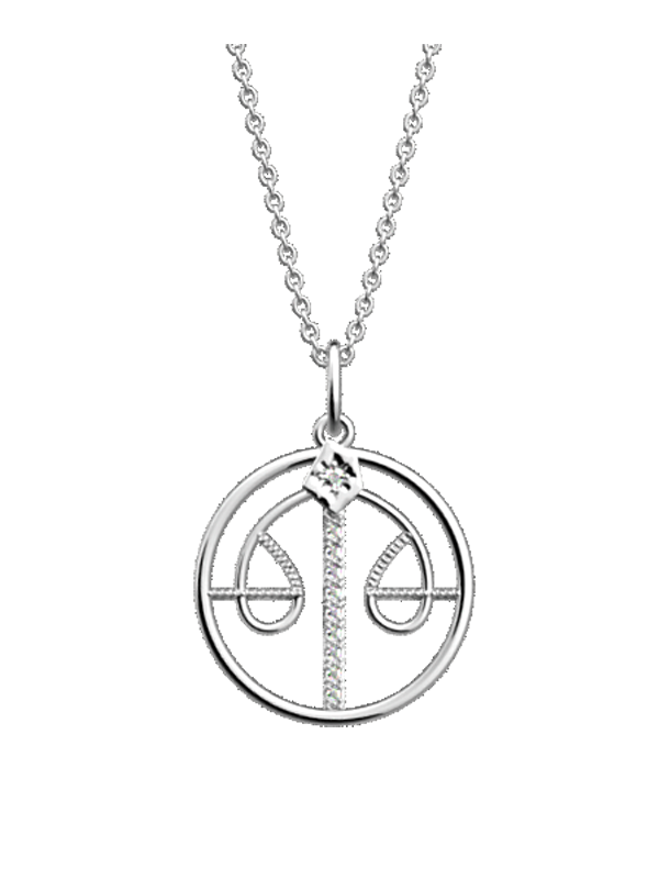 Collier Zodiaque Les Georgettes couleur argent | UB Bijoux