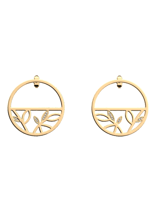Boucles d'oreilles Arbre de Vie Dorées Les Georgettes | UB Bijoux