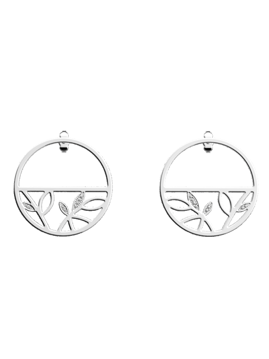 Boucles d'oreilles Arbre de Vie couleur Argent Les Georgettes | UB Bijoux