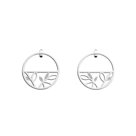 Boucles d'oreilles Arbre de Vie couleur Argent Les Georgettes | UB Bijoux