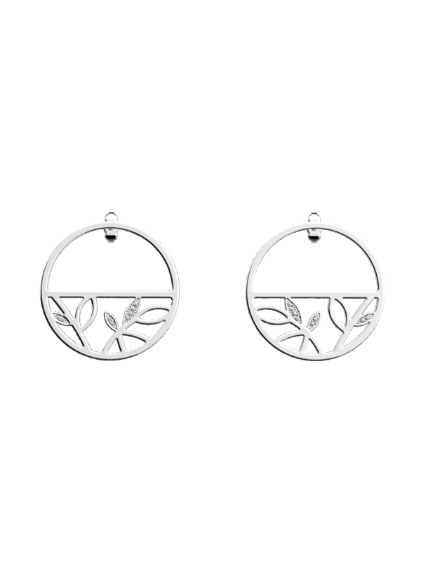 Boucles d'oreilles Arbre de Vie couleur Argent Les Georgettes | UB Bijoux