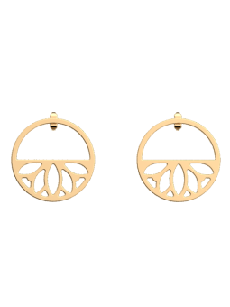 Boucles d'oreilles Lotus Dorées Les Georgettes | UB Bijoux