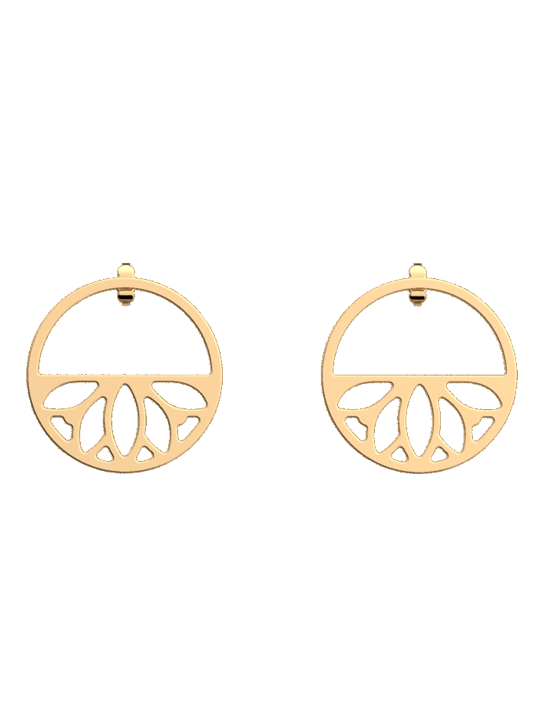 Boucles d'oreilles Lotus Dorées Les Georgettes | UB Bijoux