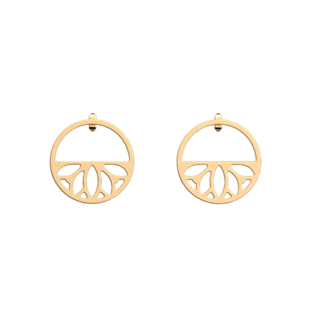 Boucles d'oreilles Lotus Dorées Les Georgettes | UB Bijoux